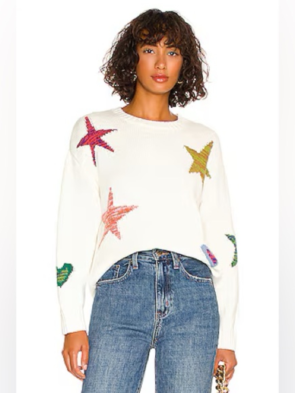 RAILS Zoey rainbow cotton cashmere pull over sweater small